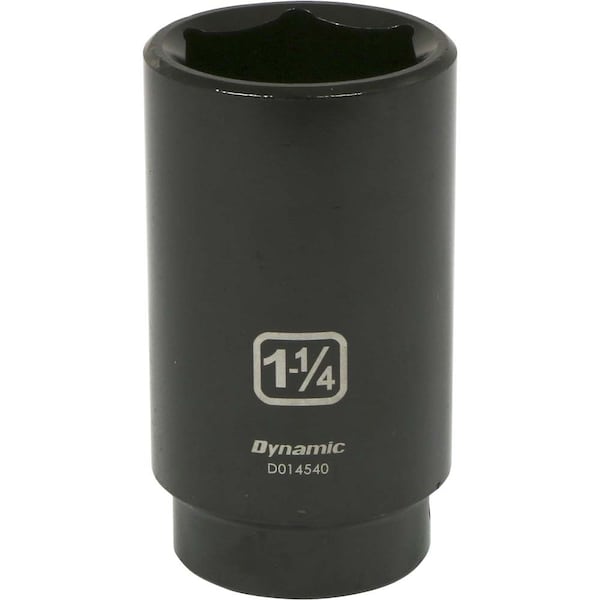 1/2" Drive Deep Socket, Black Phosphate, Tools 1/2" Drive 6 Point SAE, 1-1/4" Deep Length